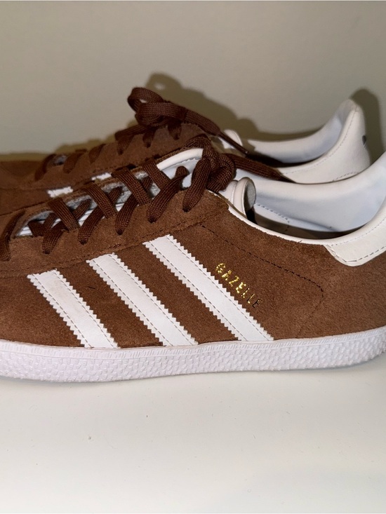 adidas Shoes - adidas Gazelle Suede Sneakers in Brown and White